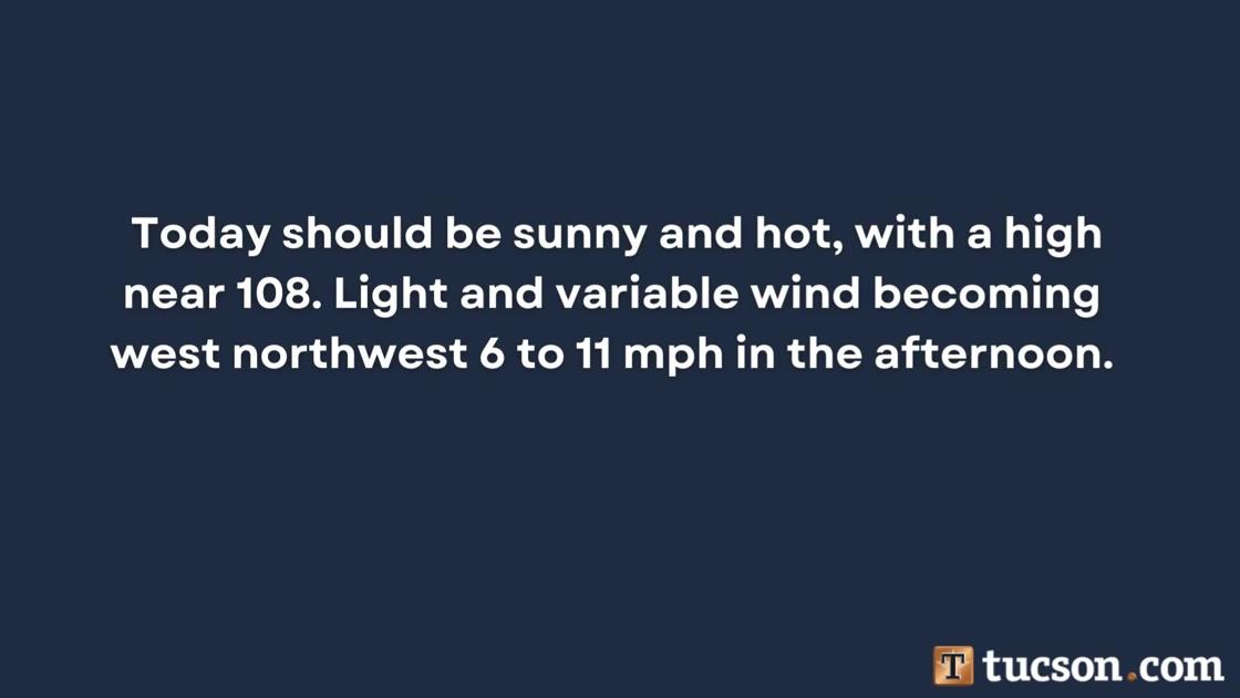 Tucson weather forecast for June 12