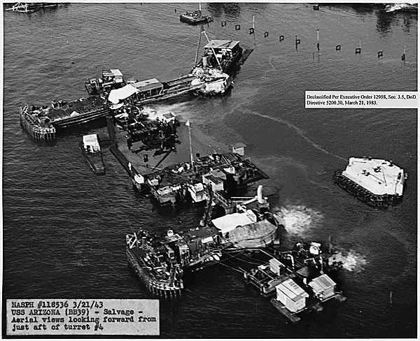 Rarely Seen Photos Of The Uss Arizona Sunk Dec 7 1941 In