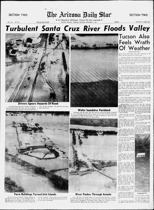 Flooding on the Santa Cruz River