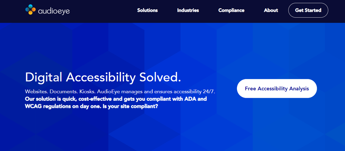 AudioEye homepage