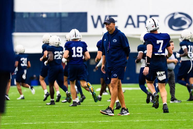 Penn State football head coach Matt Campbell during a practice session inside Holuba Hall on Monday, August 10, 2026, in State
