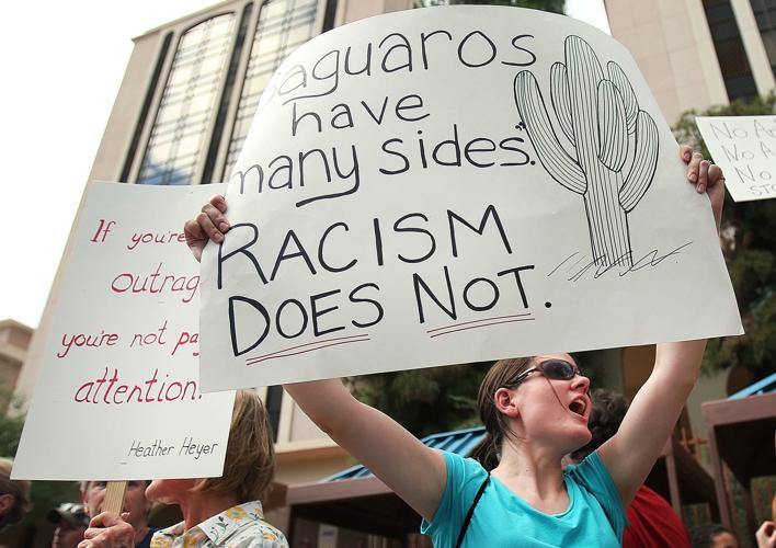 Protest in Tucson against President Donald Trump