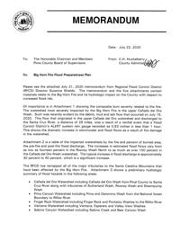 Bighorn Fire flood risk memo