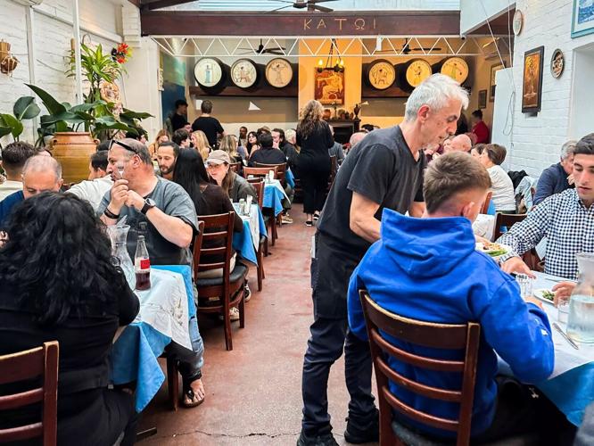 Inside Jim’s Greek Tavern.