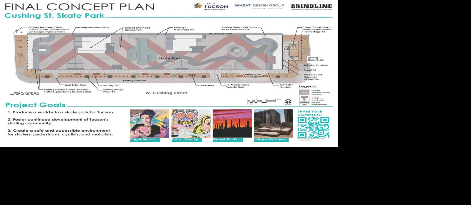 Cushing Street Skate Park Concept Plan