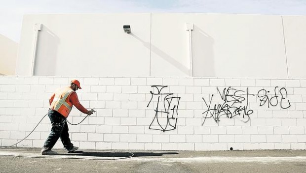 When graffiti is cleaned up, vandals often strike again  