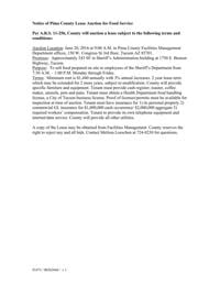 Notice of sale for Sheriff cafe