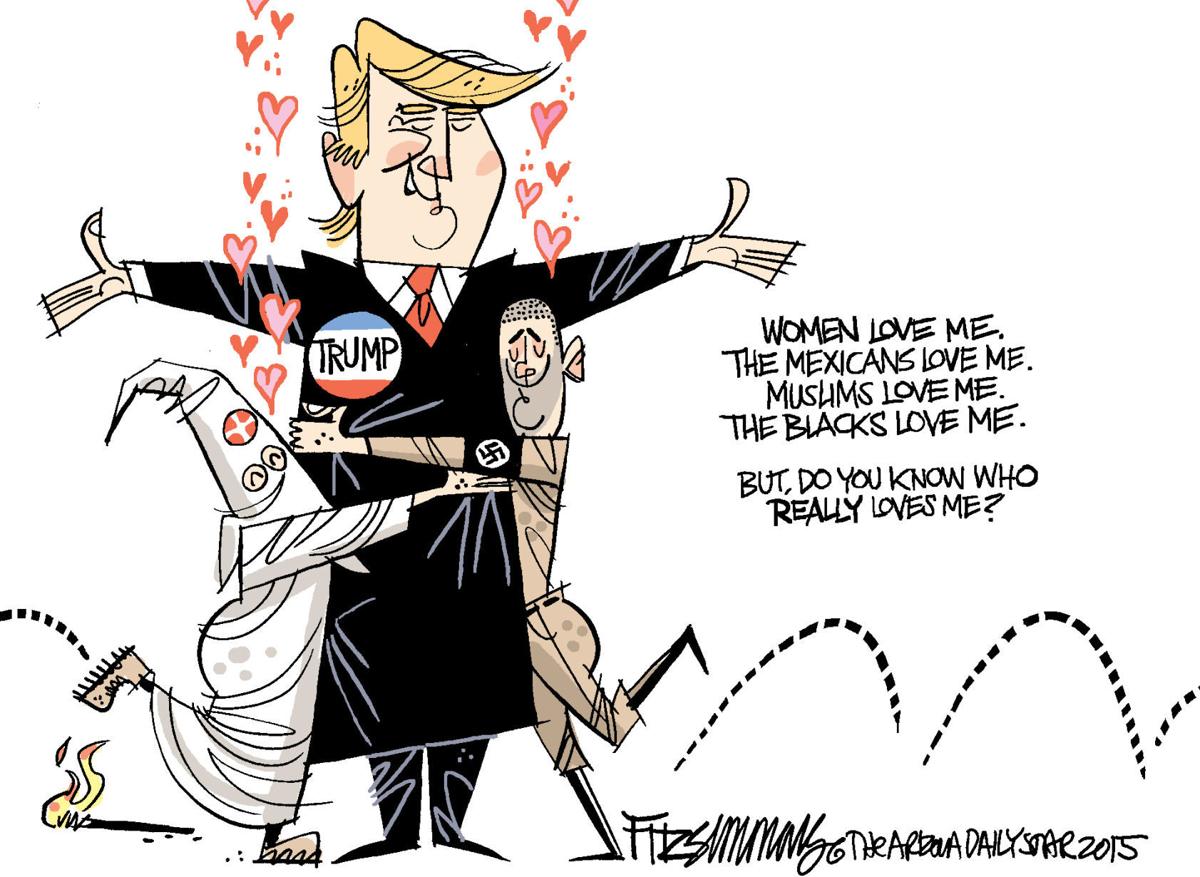 Daily Fitz Cartoon: Trump love