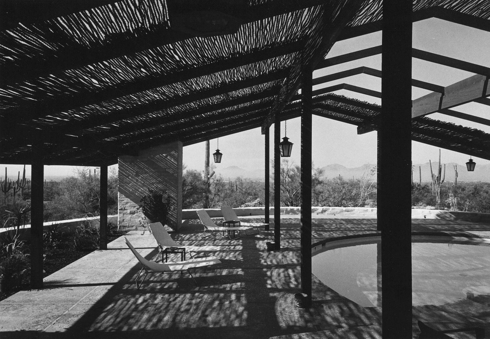 1963 Tucson home photos Ocotillo roof on a Foothills home