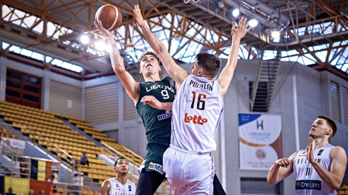 Lithuania loses to Belgium in U20 European Championships despite double-double from Krivas