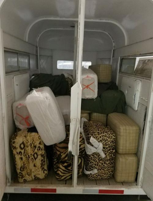 Trailer with marijuana