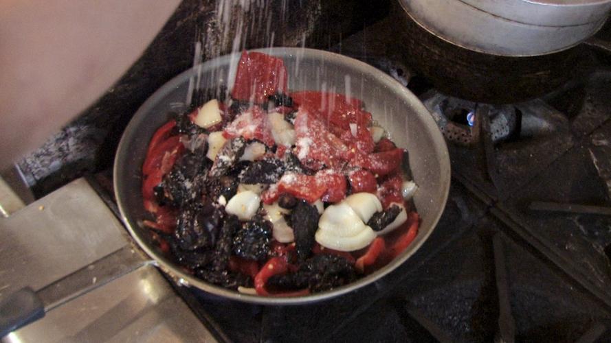 red bell pepper and basil salsa