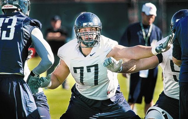 Britton develops into deep anchor of offensive line  