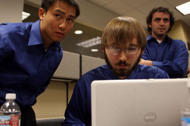 Robot security guards strut their stuff  
