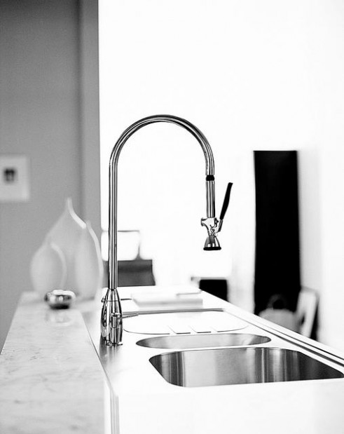 Faucet spouts don't have shut-off valves  