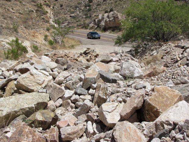 Boulders block shooting site
