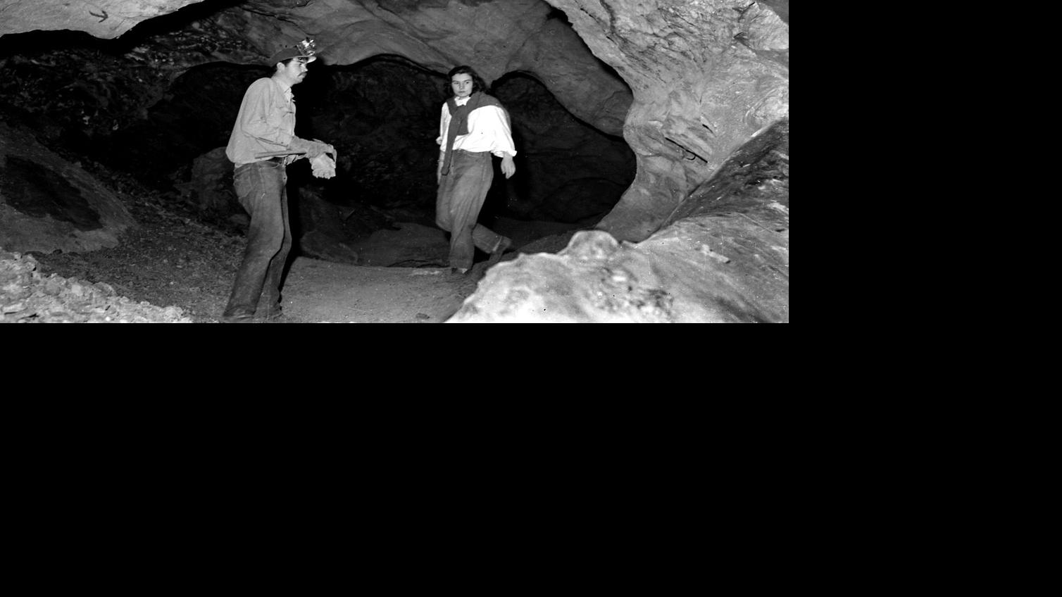 Photos: Exploring Peppersauce Cave near Oracle in 1948