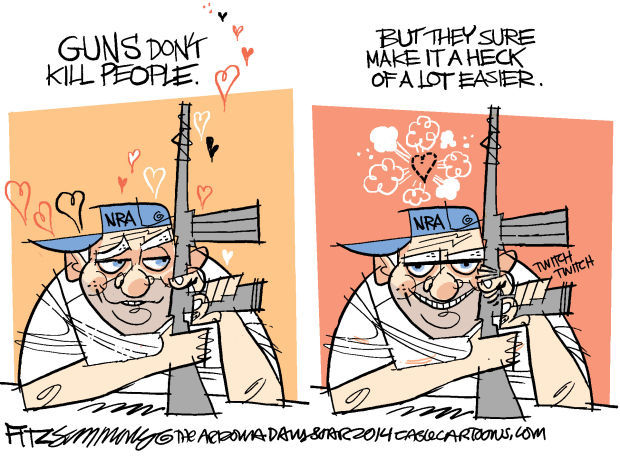 Daily Fitz Cartoon: Guns