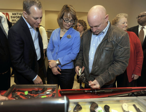 Gabby Giffords attends NY gun show