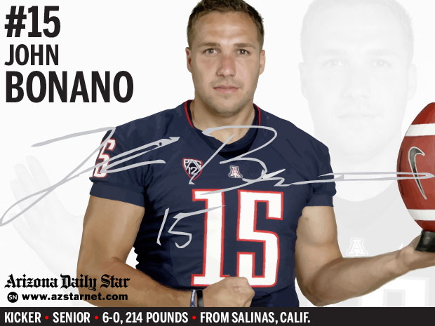 University of Arizona Wildcats kicker John Bonano