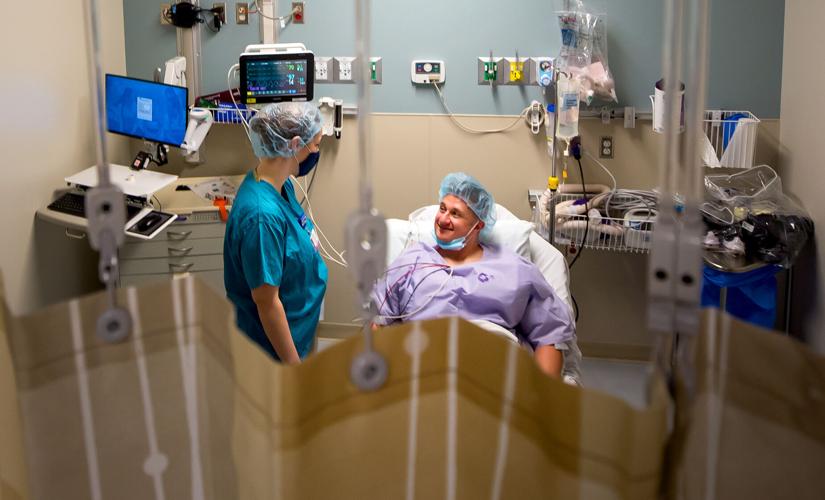 Kendrick Pittman and George Sallaberry getting prepped for surgery