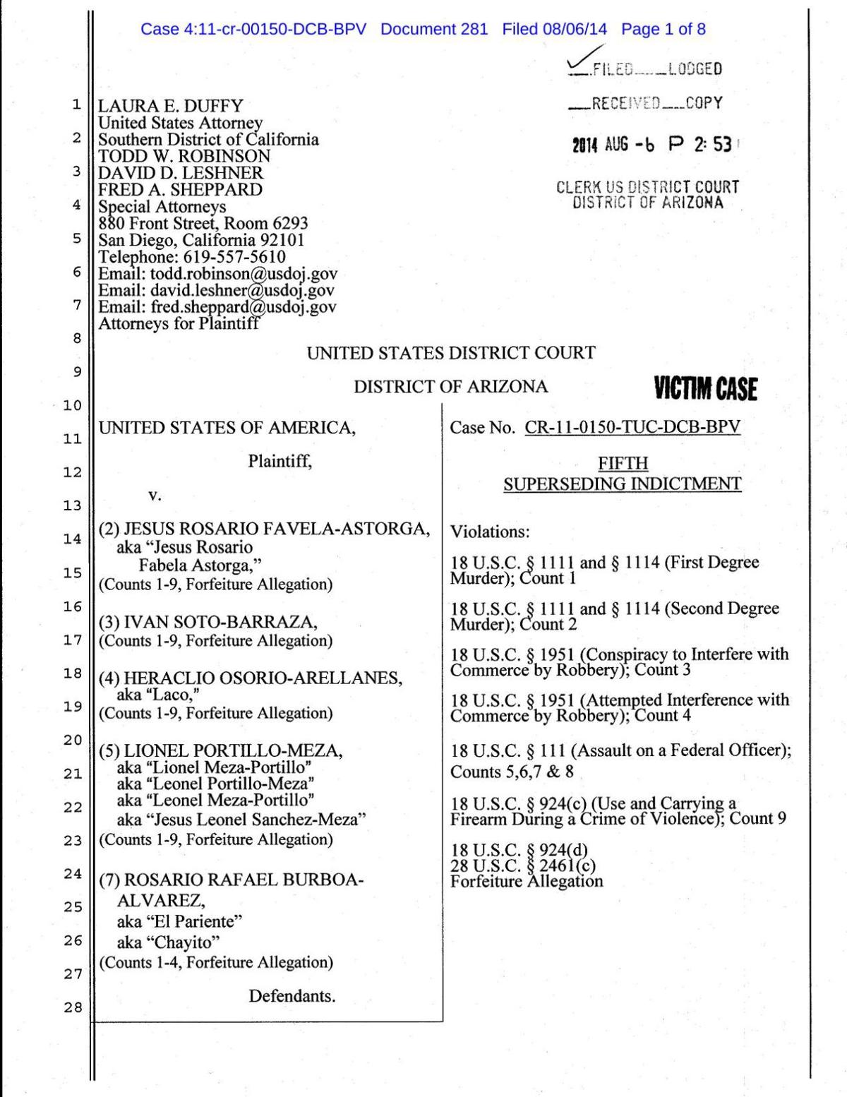 Indictment of Heraclio Osorio-Arellanes