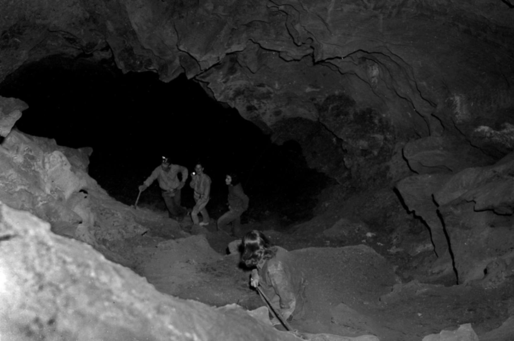 Photos Exploring Peppersauce Cave near Oracle in 1948