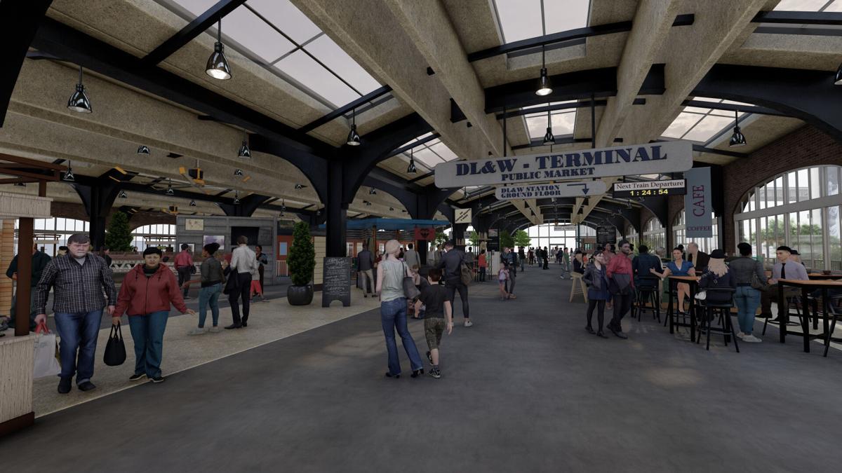 DL&W rendering interior Delaware, Lackawanna & Western
