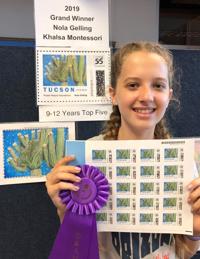 12-year-old girl designs winning postage stamp for Tucson's birthday