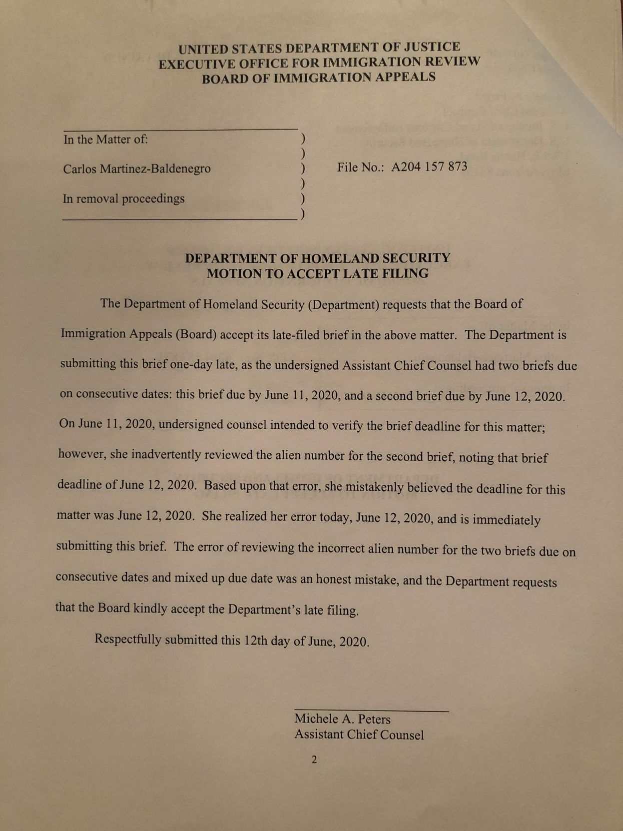 Carlos Martínez Apelación Fiscal DACA 1