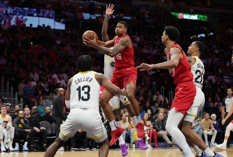 Miami Heat forward Keshad Johnson