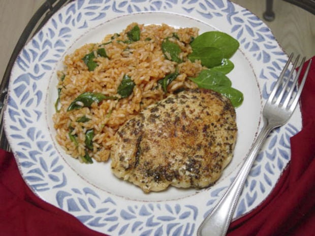 Chicken nicely bronzed in skillet a tasty, quick centerpiece for meal    