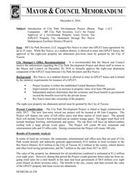 City Park memo, Dec 6, 2016