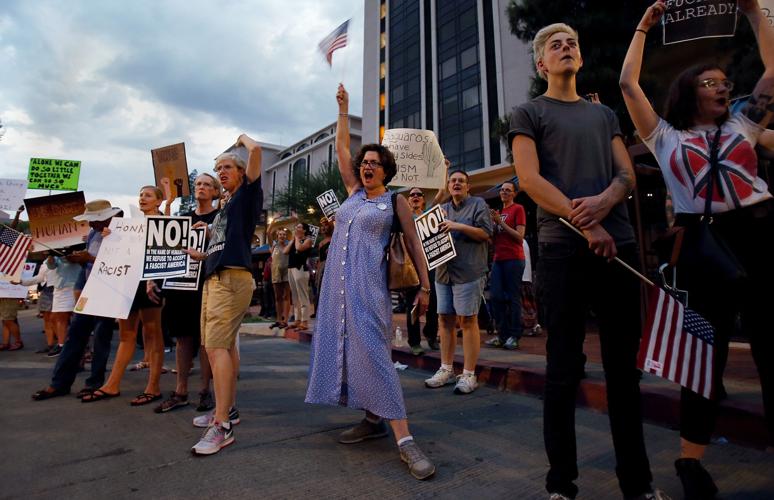 Protest in Tucson against President Donald Trump