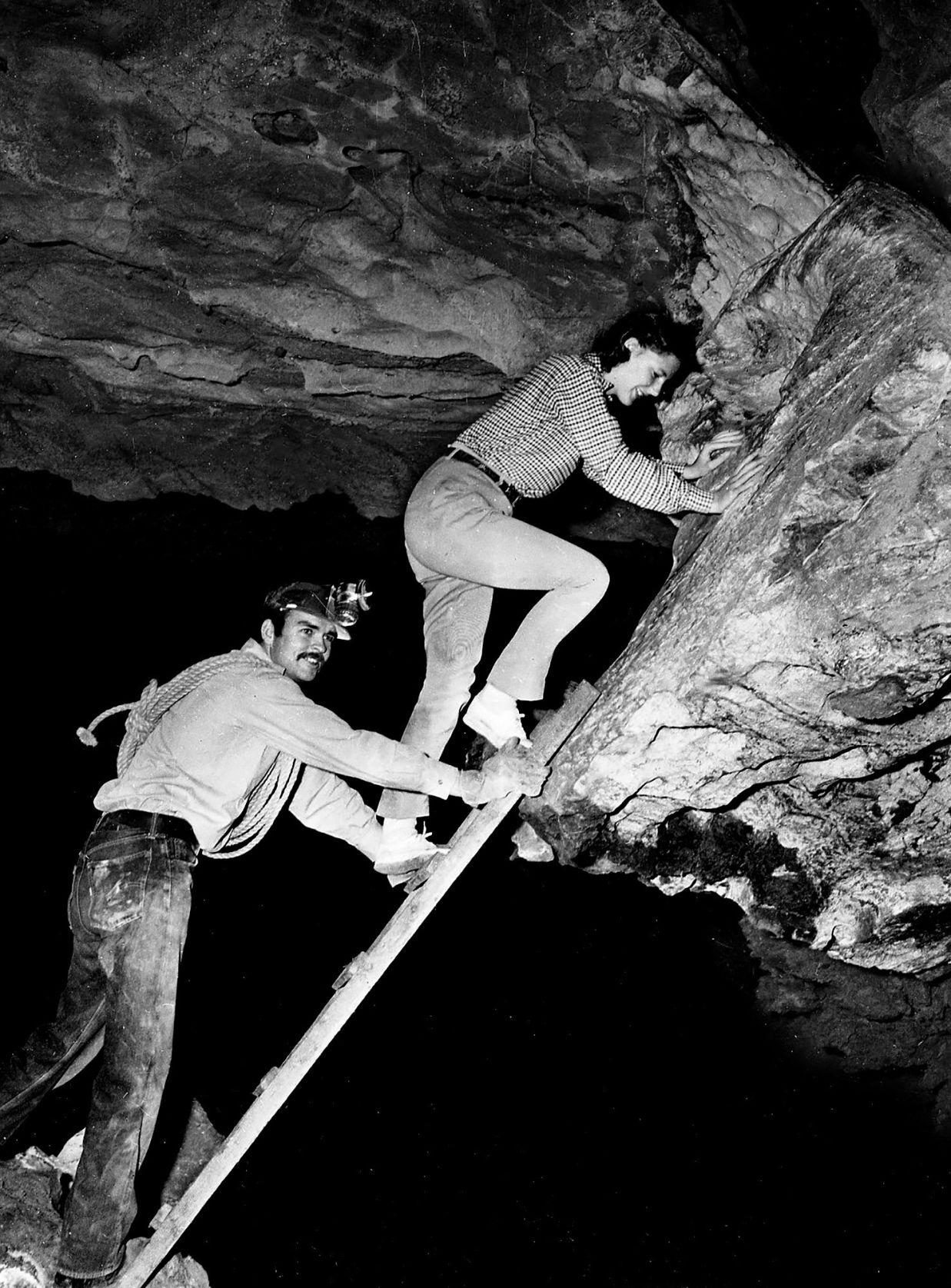 Photos Exploring Peppersauce Cave near Oracle in 1948