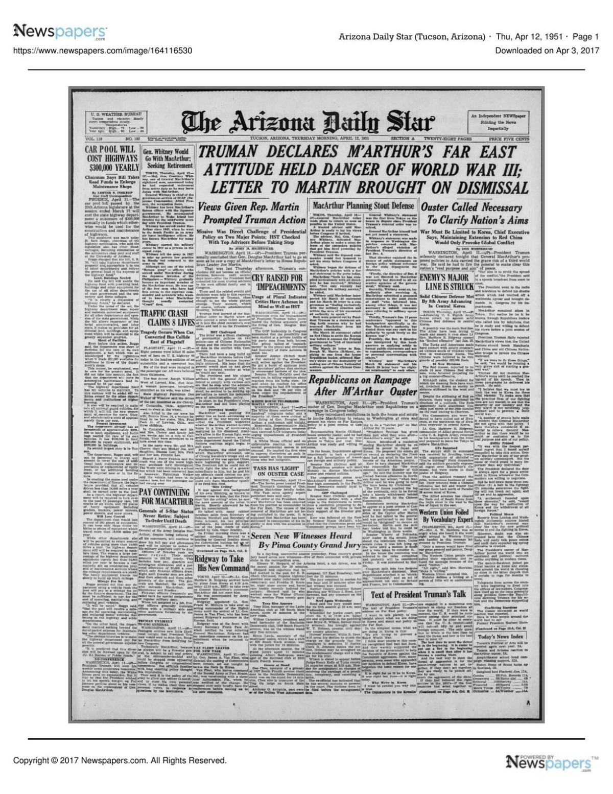 Arizona Daily Star front page April 12, 1951.pdf
