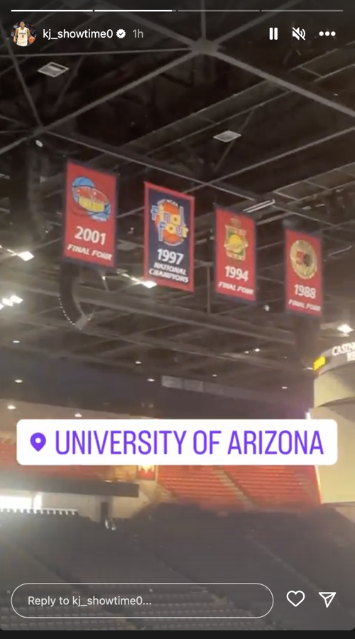 Keshad Johnson official visit Instagram story