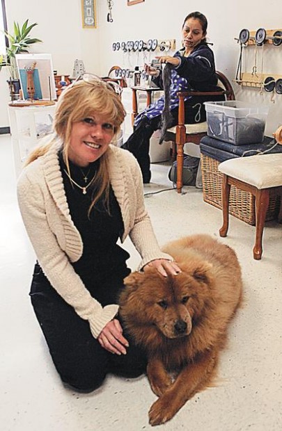 A bikini made of dog fur?  