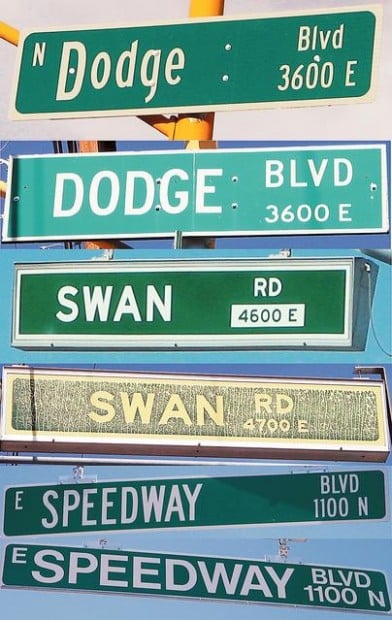 Road runner : Street-sign jumble was not matter of design  