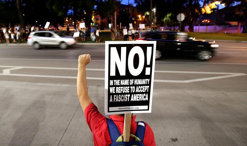 Protest in Tucson against President Donald Trump