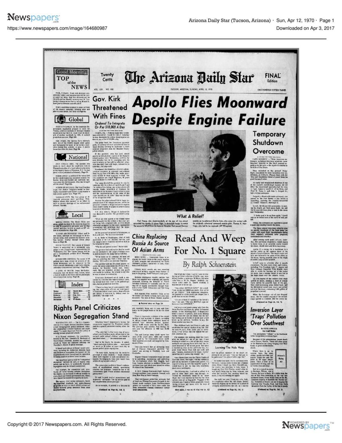Arizona Daily Star front page April 12, 1970.pdf