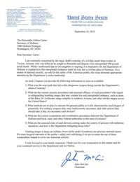 McCain letter