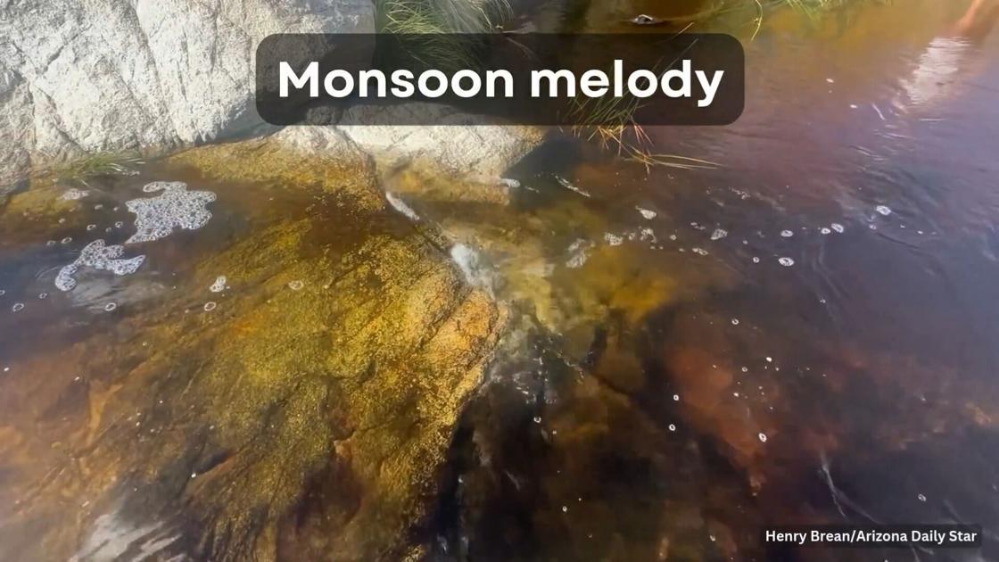 Watch: Water flows at Romero Pools after recent summer storms