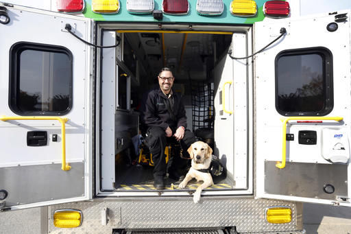 Service dog rides in Ohio air ambulance with ex-soldier