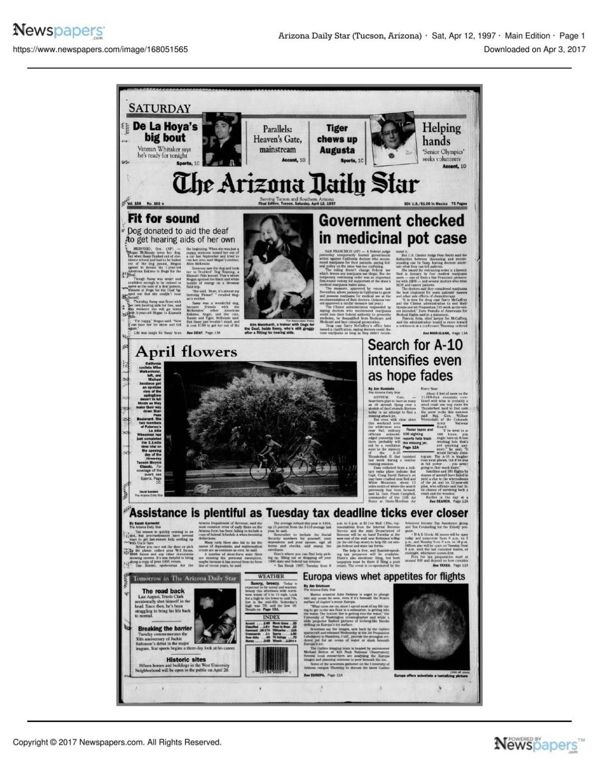 Arizona Daily Star front page April 12, 1997.pdf