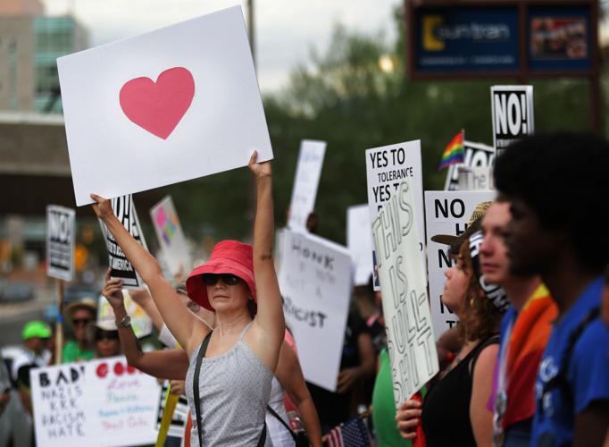 Protest in Tucson against President Donald Trump