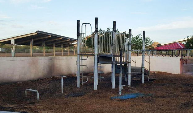Play structure burned