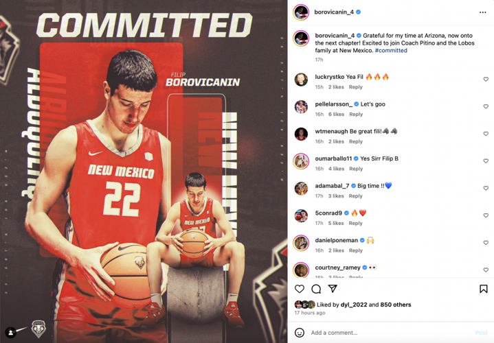 Filip Borovicanin to New Mexico