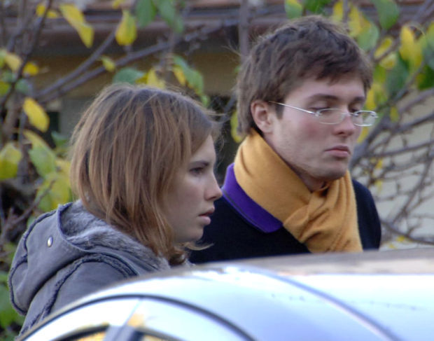 Amanda Knox and her then-boyfriend