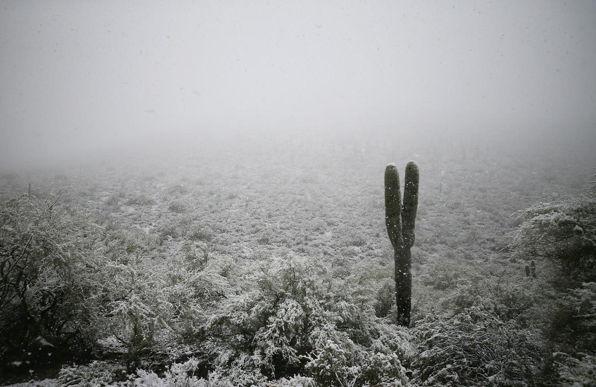 The last time it snowed (and stuck) in the city of Tucson. With 10